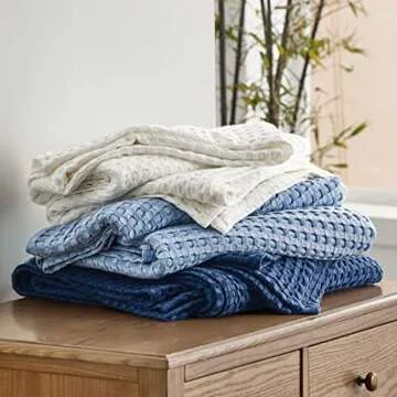 Cooling Waffle Blanket for All Seasons Ideal for Hot Sleepers