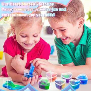 Silipull 36 Pcs Valentine's Galaxy Stress Reliever Toy