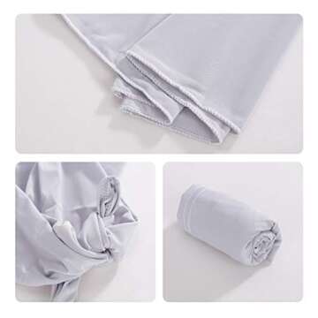 APIPI 6 Pcs Sun Protection Cooling Face Mask- Summer Silk Face Cover Women Multifunction Neck Gaiter UV Protection Scarves Breathable Sun Proof Scarves with Ear Hook for Outdoor Hiking Dustproof