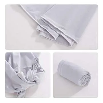 APIPI 6 Pcs Sun Protection Cooling Face Mask- Summer Silk Face Cover Women Multifunction Neck Gaiter UV Protection Scarves Breathable Sun Proof Scarves with Ear Hook for Outdoor Hiking Dustproof