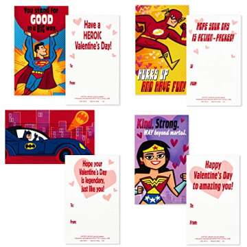 Hallmark Justice League Valentine's Cards & Mailbox Set for Kids