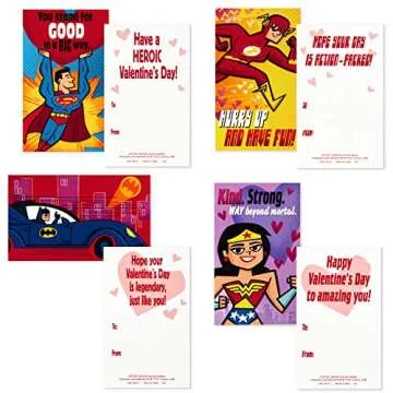 Hallmark Justice League Valentine's Cards & Mailbox Set for Kids