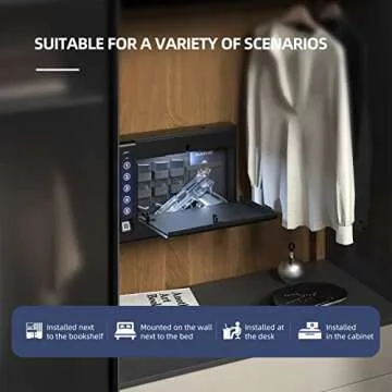 XDeer Wall Gun Safe, Biometric Gun Safes for Pistols, Quick-Access Handgun Safe with Fingerprint & Digital Key Pad, Pistol Safe for Home, Up to 1 Full-size pistol