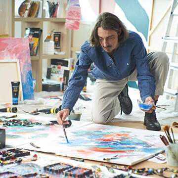 ARTEZA Stretched Canvas, 30 x 40 Inches, Pack of 2, Blank White Large Canvas for Acrylic, Oil and Gouache Painting