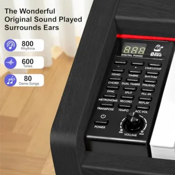 Vediya 88 Keys Digital Piano for Beginners with MIDI