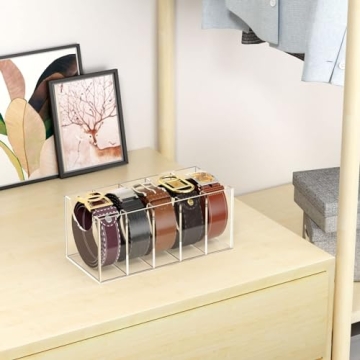 NIUBEE Acrylic Belt Organizer - Stylish Storage for Belts