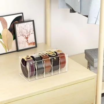 NIUBEE Acrylic Belt Organizer - Stylish Storage for Belts