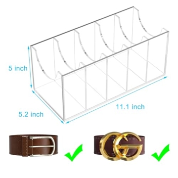 NIUBEE Acrylic Belt Organizer - Stylish Storage for Belts