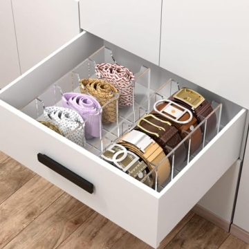 NIUBEE Acrylic Belt Organizer - Stylish Storage for Belts