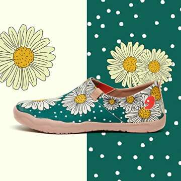 UIN Women's Art Painted Travel Shoes - Slip On Canvas Loafers with Mandala Design