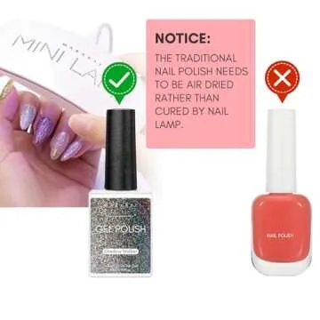 Makartt UV LED Nail Lamp: UV Light for Gel Nails, 6W Mini USB Portable Lamp Fast Drying Gel Polish C...