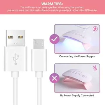 Makartt UV LED Nail Lamp: UV Light for Gel Nails, 6W Mini USB Portable Lamp Fast Drying Gel Polish Curing Light 60S Timer Dryer Manicure for Nail Salon Home DIY