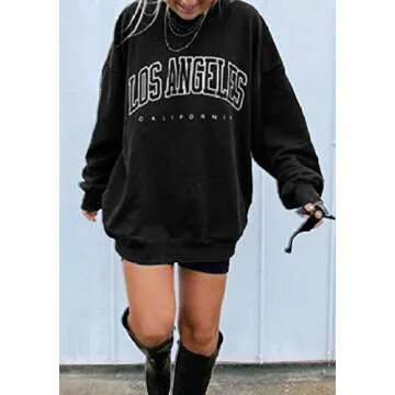 Shop Women's Oversized Los Angeles Crewneck Sweatshirt