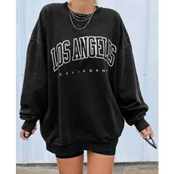 Shop Women's Oversized Los Angeles Crewneck Sweatshirt