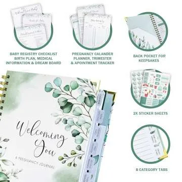 Pregnancy Journal with Stickers & Keepsake Pocket