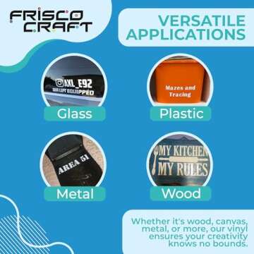 Frisco Craft Matte White Permanent Vinyl - Easy Weeding & Durable