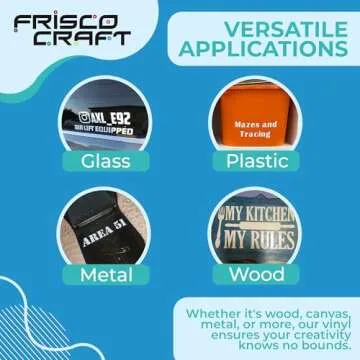 Frisco Craft Matte White Permanent Vinyl - Easy Weeding & Durable