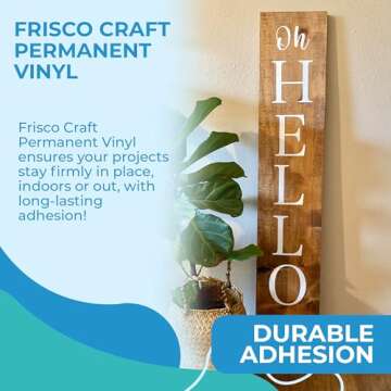 Frisco Craft Matte White Permanent Vinyl - Easy Weeding & Durable