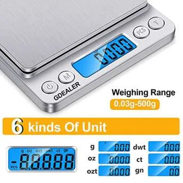 GDEALER Food Scale, 0.001oz/0.01g Precise Digital Kitchen Scale Gram Scales Weight Food Coffee Scale...