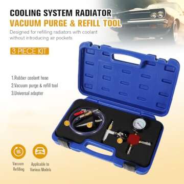 Wenzhon Radiator Pressure Tester Kit, Coolant Pressure Tester and Vacuum Refill Kit for Automotive C...