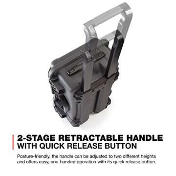 NANUK 935 Pro Photo Kit – Waterproof Travel Camera Hard Case with Padded Dividers and Wheels, 22” x 14” x 9” - Dustproof and Impact Resistant, Airline Carry-On Approved – Graphite