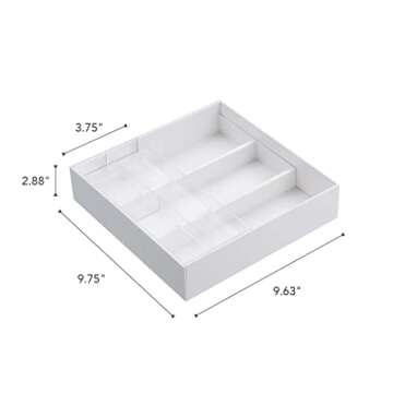 Yamazaki Home Tower Cutlery Drawer Organizer - Kitchen Silverware Utensil Storage Tray - Expandable Ii - Abs Plastic