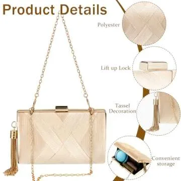 Elegant Quelay Evening Clutch Purse Jewelry Set