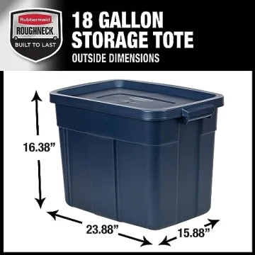 Durable Rubbermaid Roughneck Storage Totes 6 Pack