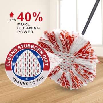 3 Pack Upgraded Deep Clean Refill Compatible with O Ceda EasyWring Spin Mop & Bucket System Microfib...