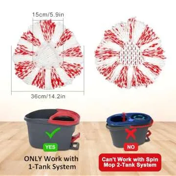 Oceda Mop Head Refill 3 Pack for Deep Cleaning Power