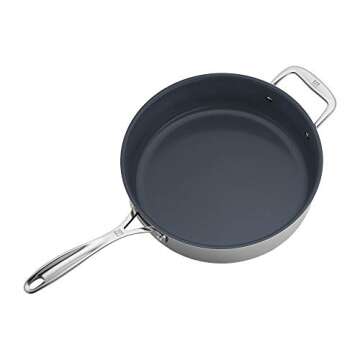 ZWILLING Clad CFX 5-qt Stainless Steel Ceramic Nonstick Saute Pan
