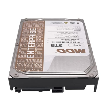 MDD 3TB SAS Internal Hard Drive, 7200RPM, Renewed