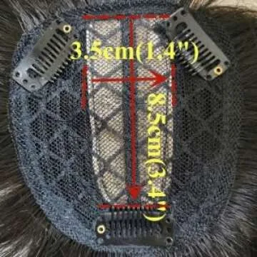 Invisible Human Hair Toppers For Women Clip In Toppers With 3D Air Bangs Fringe Straight 10x11cm Middle Part PU Scalp Wiglets Hairpieces Increase Hair Volume (30cm, Dark Brown)