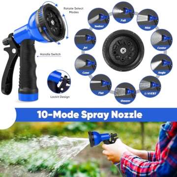 Durable 25 ft Stainless Steel Garden Hose with Nozzle