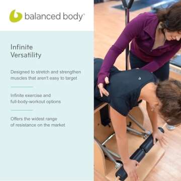 Balanced Body Pilates Combo Chair with Handles, Pilates Equipment for Home and Studio Use