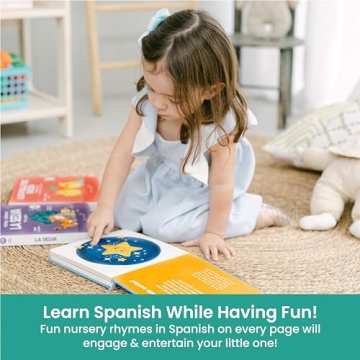 Bilingual Spanish Musical Book for Toddlers 1-3