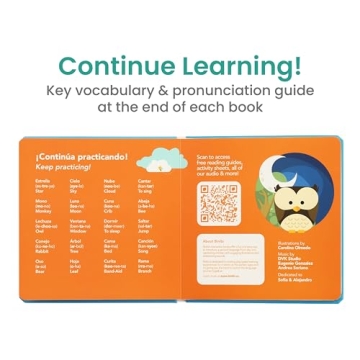 Bilingual Spanish Musical Book for Toddlers 1-3