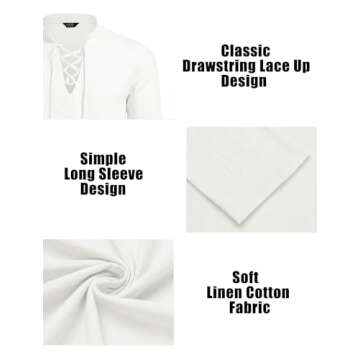 COOFANDY Men's 2 Pieces Beach Outfit Summer Cotton Linen Henley Shirt and Short Sleepwear Set