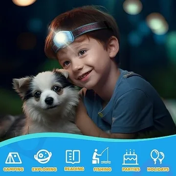 Everbrite Rechargeable Kids Headlamp with RGB Color Fun