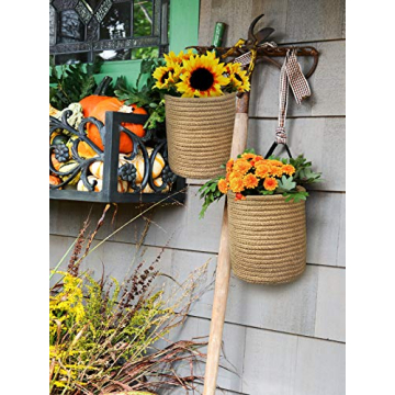 Goodpick Jute Hanging Basket Set - Functional Home Decor