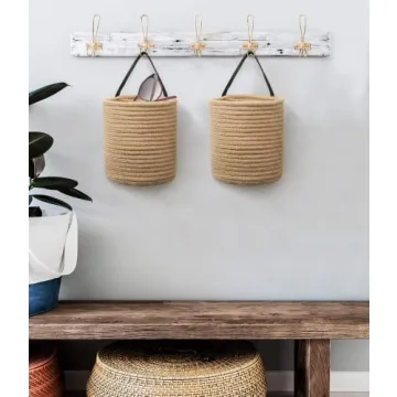 Goodpick Jute Hanging Basket Set - Functional Home Decor