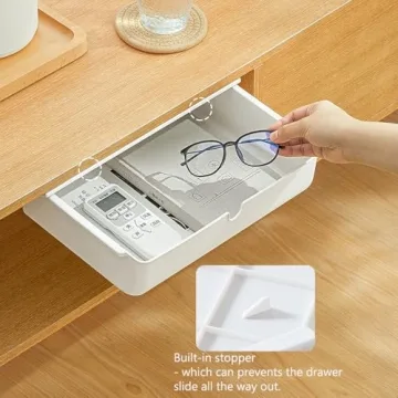Poeland Under Desk Drawer Organizer - Clutter-Free Storage