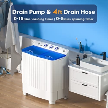 Auertech Portable Twin Tub Washer for Compact Spaces
