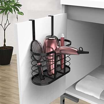 YIGII Hair Tool Organizer - Dryer Holder/Blow Holder Cabinet Door, Bathroom Care & Styling Tools Sto...