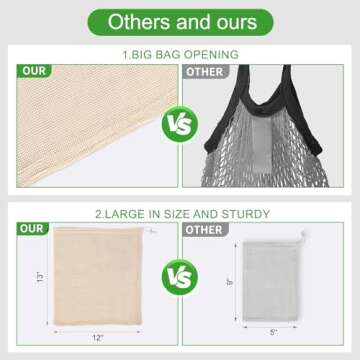 Reusable Cotton Produce Bags - Eco-Friendly Storage Solution