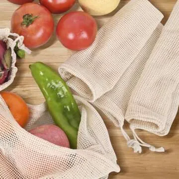 Reusable Cotton Produce Bags - Eco-Friendly Storage Solution