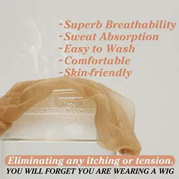 BEEOS Skinlike Real HD Wig Caps, 10 Pieces Ultra-thin Invisible and Breathable Stretchy Stocking Sheer Caps for Women Lace Front Wig