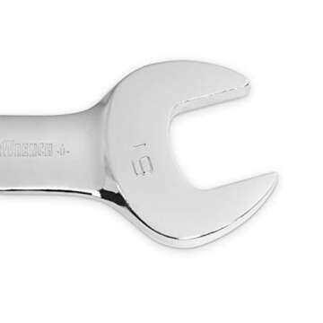 GEARWRENCH 10 Pc. 12 Pt. Stubby Flex Head Ratcheting Combination Wrench Set, Metric - 9550