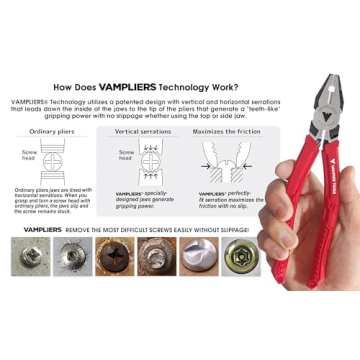 VAMPLIERS 8" Heavy Duty Stripped Screw Extractor Pliers