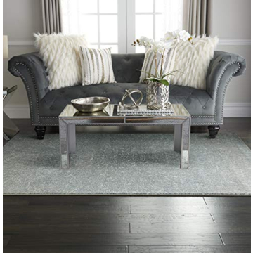 Inspire Me! Home Décor Elegance Abstract Grey Area Rug - Non Shedding, Easy Cleaning